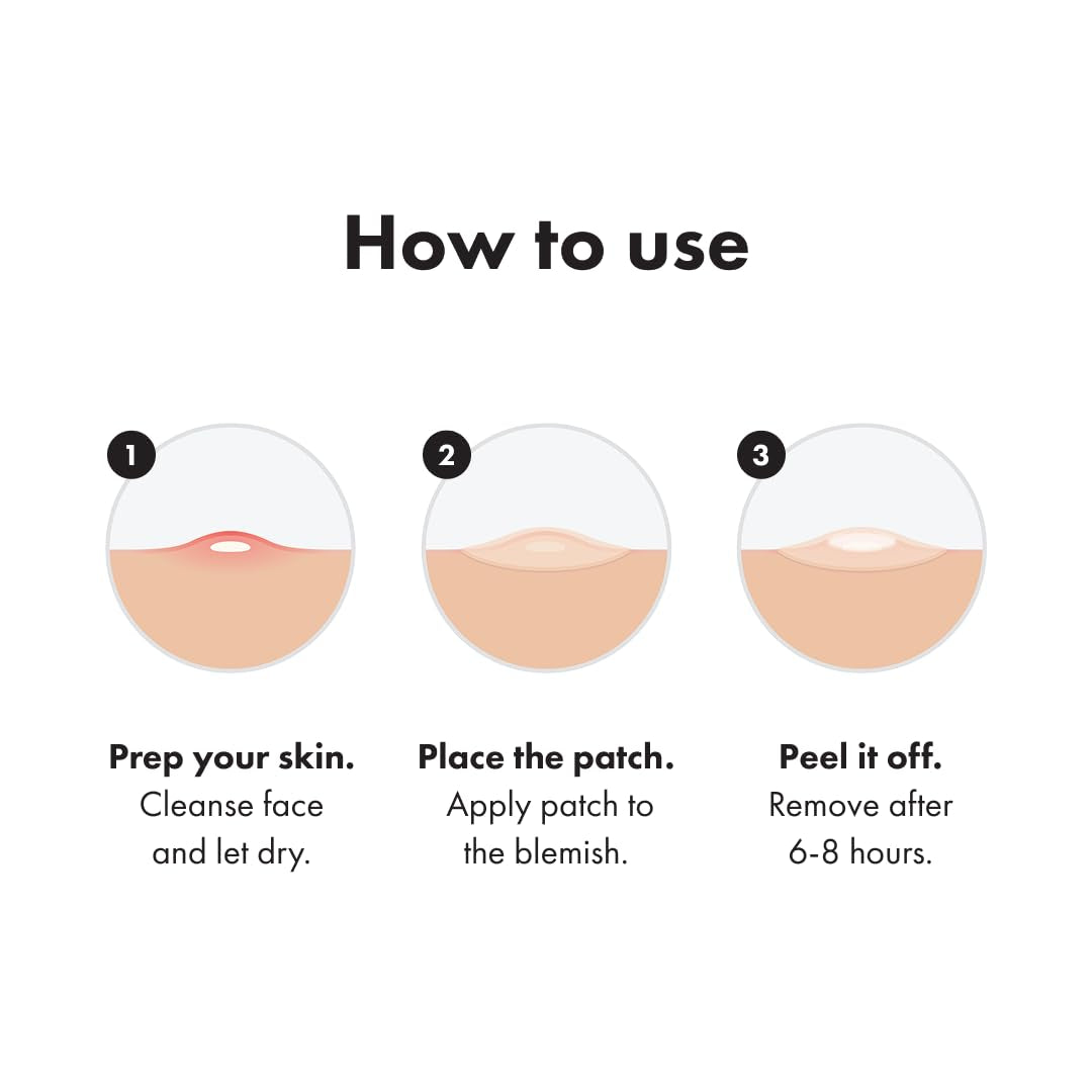 Mighty Patch™ Invisible+ Patch – the Barely-There Daytime Hydrocolloid Acne Pimple Patch for Covering Zits and Blemishes, Tapered Edges Designed to Blend into Skin (72Ct)