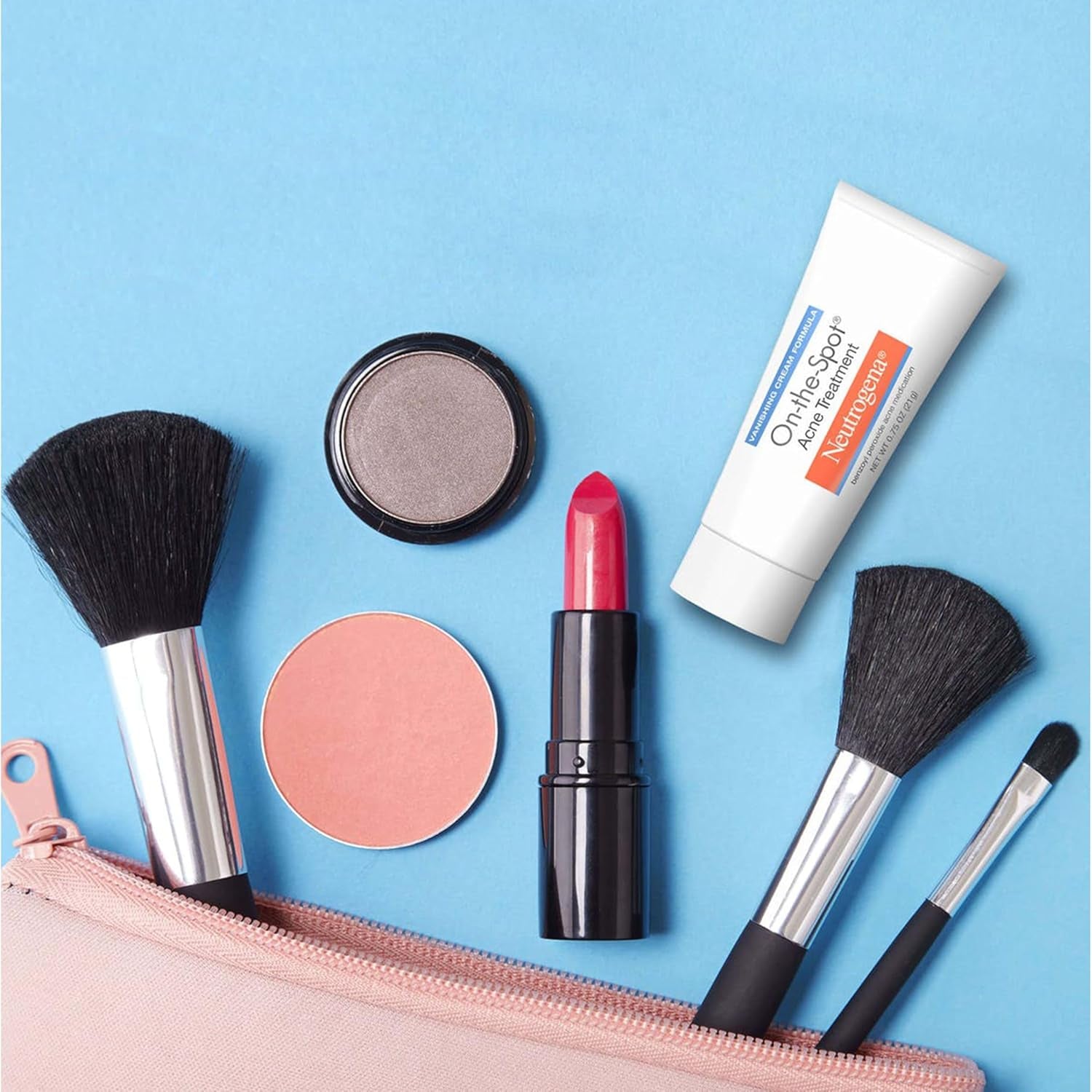 Neutrogena On-The-Spot Acne Spot Treatment Cream with 2.5% Benzoyl Peroxide, Gentle Face Blemish Medicine for Acne-Prone Skin, Vanishing Formula, Clinically Proven Day-1 Results, 0.75-Ounce Tube